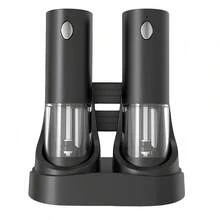 2pcs/Set Electric Salt And Pepper Grinder Set, USB Rechargeable With Warm LED Light, Adjustable Coarseness, Large Capacity Automatic Salt And Pepper Mill For Kitchen, Dining Room, Outdoor Use - Multicolor - View 22