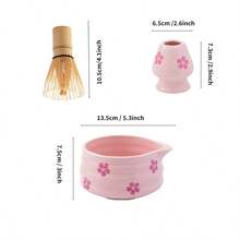 1pc/2pcs/3pcs/4pcs/5pcs Matcha Tea Set, Includes Matcha Bowl, Matcha Whisk, Whisk Holder, Bamboo Spoon And Sifter, Perfect For Matcha Latte Beverage Making Ceremony At Home Or Restaurant, Suitable For Matcha Lovers And Beginners