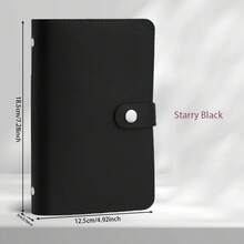 1pc Customizable Name & Bill Storage Book, Made Of PU Material, Can Hold 100 Bills, With Bill Photo, Stamp, And Bank Card Storage, A6 Super Large Capacity Cash Storage Notebook Includes 50pcs Internal, Creative Collection Holder