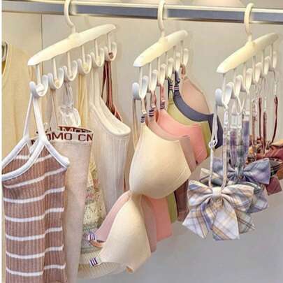 1/3/5/10/15件装多功能旋转衣架，带多个挂钩，适用于领带、围巾、卧室衣柜收纳、储物盒、女士上衣、裤子、冬装、连衣裙、优雅服饰 - 360°旋转衣橱收纳架，也可用于悬挂腰带