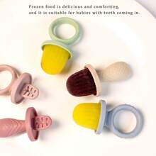 6-Cavity Infant Silicone Teething Ice Pop Mold, Teething Pop Maker, Ice Cream Popsicle Mold, For Baby Chilled Teething Feeders, Chew Toy - Multicolor - View 7