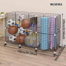 Cesta para ropa sucia, cesta de almacenamiento con ruedas de hierro artístico para uso doméstico interior, para baño o dormitorio, fácil de ensamblar, cesta de almacenamiento móvil - Multicolor - Ver 9