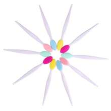 10 件装 唇部磨砂刷 双面迷你硅胶去角质刷 男女通用