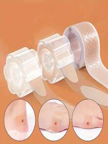 30片装水凝胶垫，用于预防水泡和缓解脚跟疼痛，防水足部护理贴，带粘性，用于运动、徒步旅行和鞋垫保护，透明纹理设计，带来舒适感，灵活的贴片设计 | 浅米色盾牌 - 彩色 - 查看 6