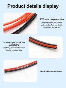 8m/26ft Wheel Rim Protector And Decorative Strip - Self-Adhesive Anti-Scratch And Impact-Resistant Tire Rim Edge Protector, Designed To Protect Rims From Curbs And Daily Wear, Easy DIY Installation, Strong Adhesive, Fits All Sizes, Multiple Colors Available, Upgrade Vehicle Appearance, Rim Anti-Scratch Decorative Sticker Modification - Multicolor - View 8