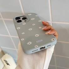 GUCADI雏菊花卉软壳手机壳，兼容苹果16/15/14/13/12/11系列，简约设计，防水防震防摔防刮。 - 藍 - 查看 4