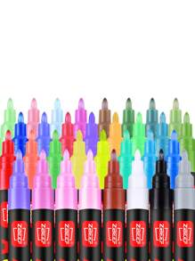 Set di pennarelli acrilici da 240/60/36 colori, set di pennarelli, impermeabili, durevoli, non sbiadiscono facilmente, adatti per pittura, illustrazione, arte fatta a mano e altri progetti creativi e di fai da te, adatti per adulti su carta, tessuto, legno, roccia, plastica, vetro, ceramica, zucca, pennarelli