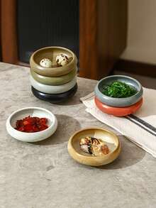 2件/4件/6件北欧风心形陶瓷酱汁碟，高品质ins唯美蘸酱盘，米色家居小盘子，酱油醋碟，节日礼物，厨房用品，生日礼物，派对用品，学校用品 - 窯變暖光白 - 查看 12