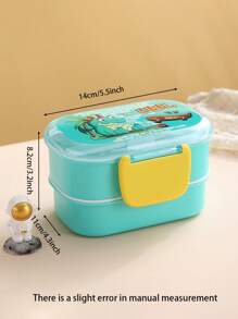 1pc Microwaveable Cartoon Sealed Lunch Box, Office Workers' Heated Lunch Box, Anti-Drop Lunch Box, Portable Lunch Box