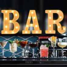 1 pieza Letrero de neón decorativo de pared para bar, luz LED con pilas o alimentación USB con diseño de jarra de cerveza, copa de cóctel, jarra de cerveza, letrero de neón de bar para habitación, dormitorio, decoración de bar