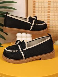 一双时尚童鞋，2025新款撞色鞋，女孩喜欢的鞋子，舞鞋，舒适的针织鞋面，柔软厚底，沙滩凉鞋，波西米亚复古风格，凉鞋，休闲度假鞋，适合女孩的漂亮鞋子 - 黑與白 - 查看 7