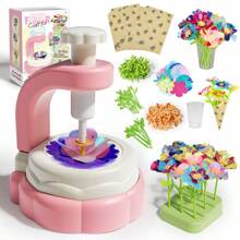 Ensemble de bouquet d'artisanat de jouets faits à la main pour filles, jouets fait main de fleurs simulées, cadeau d'anniversaire pour petite fille, ensemble repas surprise