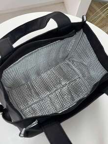 1 st. enfärgad, modern värmeisolerad matlådeväska, med isoleringsskikt av aluminiumfolie, utsökt handväska, arbetsväska, modeväska med halv dragkedja, lämplig för skolan, jobbet, kontoret, camping, dagligt bruk, handväska, skolstartssäsongen - Multifärgad - Visa 4