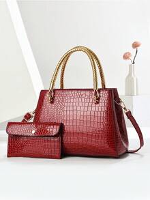 Elegant Plaid Hand Bag Set, Exquisite And Practical - Multicolor - View 10
