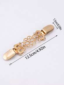 1/3pcs Vintage Elegant Style Sweater And Scarf Clip - Silver Gold, Seamless Cardigan Collar Button, Suitable For Women's Dresses And Shawls