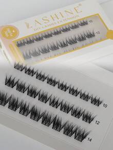 Lashine LASHINE 24 Clusters Individual Cluster Lashes 0.07mm D Curl DIY Lash Extension 10mm-14mm Mixed Lash Extensions Lash Clusters Individual Fluffy Lashes Soft And Natural Fluffy False Eyelashes Individual DIY Eyelash Extension At Home