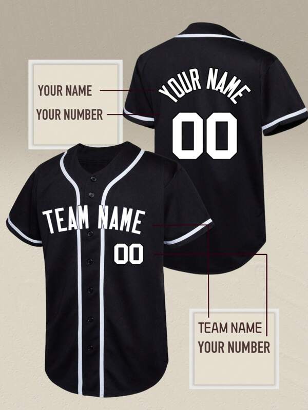 Maillot de baseball personnalisé pour hommes et femmes, maillot de baseball imprimé personnalisé pour match et entraînement, chemises de baseball