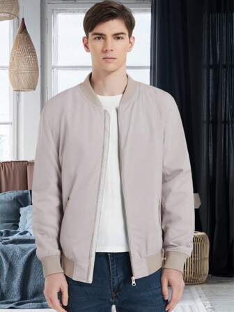 MADHERO Men Lightweight Slim Fit Softshell Windbreaker Bomber Jacket, Fall