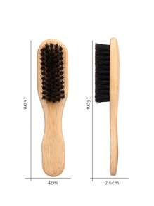 Spazzola per capelli e barba in setole di cinghiale per uomo e donna - Spazzola professionale per acconciatura senza profumo con setole per capelli spessi/sottili, spazzola per pulizia di sfumature e rasoi, strumento per rendere i capelli lisci