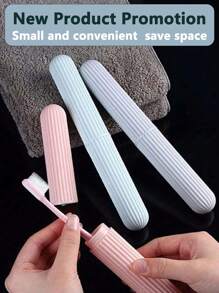 8/7/5/4/2/1pc Travel Toothbrush Case, Toothbrush Outdoor Storage Box, Travel Toiletries Storage, Storage Dust Box, Bathroom Accessories, Toiletries Tools, Beach Travel Essentials, Holiday Essentials School Supplies Travel Essentials Women's College Dormitory Travel Accessories Vacation Summer Back To School