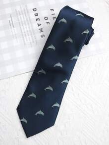 1pc Unisex Animal Pattern Polyester Necktie, Workplace AccessoryMen Necktie - Multicolor - View 15