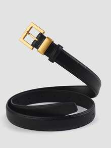 1 条高品质新款休闲腰带，时尚复古女士腰带，简约裤带，适合日常穿着，用途广泛 - 黑色 - 查看 6