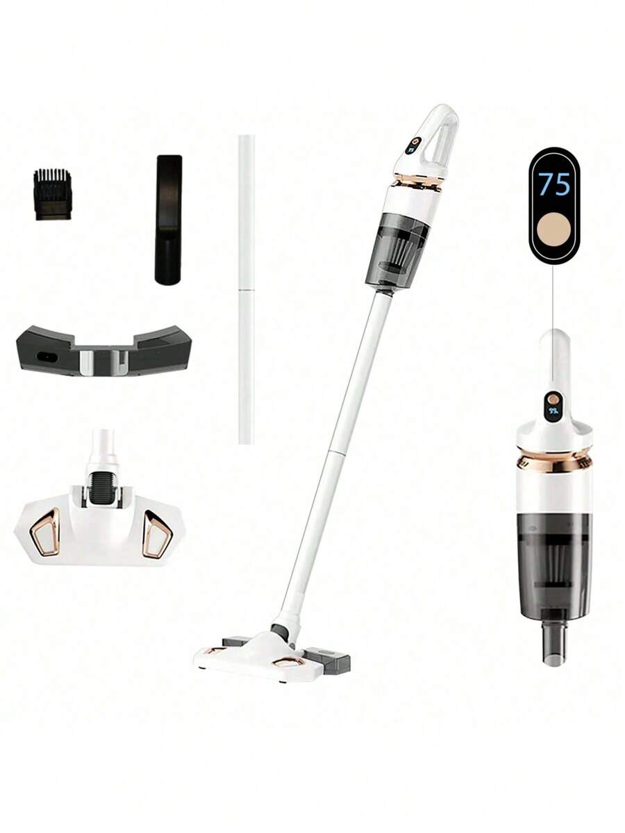 Kabelloser Staubsauger, Hochleistungsstaubsauger, geeignet für Zuhause, 600ml Staubbehälter, Akku-Staubsauger ohne Kabel, geeignet für Hartholzböden, Teppiche und Tierhaare. Kategorie: Nass- und Trockensauger, Akkukapazität: 2000mAh