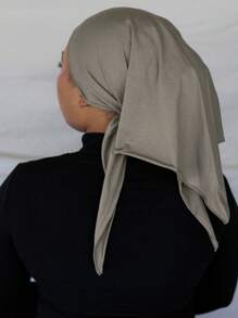 1 pieza Diadema versátil de unicolor para mujer, pañuelo para la cabeza simple, pañuelo musulmán transpirable para protección solar, hiyab de viscosa ligero adecuado para turbante diario