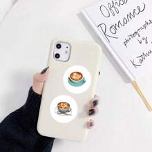500Pcs Coffee Sticker Roll Food Stickers Tea Stickers Dessert Stickers Coffee Cup Stickers Cooking Stickers Coffee Party Decorations Vinyl Waterproof Stickers Aesthetic Laptop Sticker Pack Skateboard Stickers Water Bottle Stickers Notebook Stickers