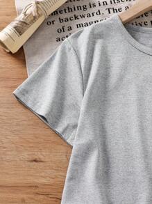Kleine Mädchen Lässig T-Shirt mit Buchstaben MusterKurzarm