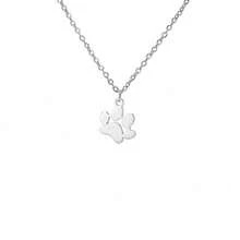 Personalized Paw Print Name Necklace, Personalized Tiny Dog Paw Necklace, Minimalist Paw Necklace, Animal Necklace, Pet Necklace,Christmas Gift Supplies - Silver - View 20