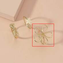 1 stuk vintage stijl holle bloemen verstelbare ring, willekeurige ontwerplevering