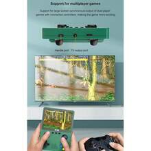 Consolas de juegos portátiles retro X6, más de 1000 juegos integrados, retro con pantalla IPS de 3,5 pulgadas, 11 emuladores Consola de juegos portátil retro con joystick 3D dual - Blanco - Ver 4