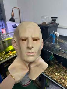 Máscara de cabeza completa con arrugas para hombre y mujer mayor, máscara facial de diablo para abuelo o abuela, suministros novedosos para fiestas de cosplay