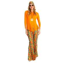 女士嘻哈舞台风格裙子和套装，适合各种表演的复古嬉皮士服装，趣味连衣裙