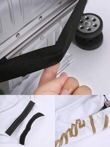 行李箱罩旅行箱罩适用于 18 至 32 英寸行李箱保护套，适用于户外旅行商务时尚图案，适用于男女旅行配件，涤纶行李箱弹力防尘罩，学生返校用品袋，适用于学校配件 - 灰色 - 查看 3