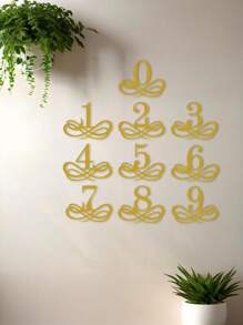 1PC Rustproof Wrought Iron Wall Art - European Vintage Baroque Golden Decorative Painting Artistic Letter Wall Mura Room Decor Bedroom Decor Home Decor Wall Decor