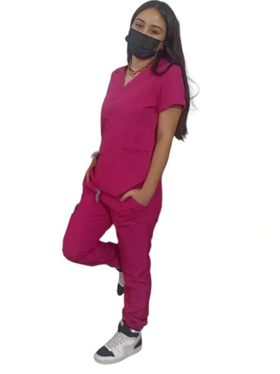 Scrub Sets - Mauve Purple - View 1