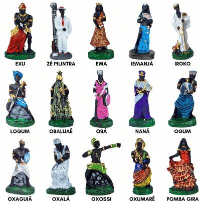 Imagens Orixás Umbanda e Candomblé Estatueta Resina 9cm Unidade