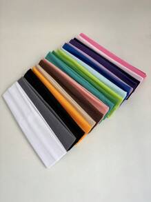 Set di 10 fasce elastiche per lo sport di colori casuali, fasce per yoga, fitness, antiscivolo, per tennis, corsa, asciuganti il sudore, turbante