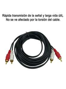 1 Pieza Cable RCA de dos canales, RCA Male to 2RCA Male Composite Audio Cable,5 metros de cable, L y R. - 2RCA-MM05 - Ver 7