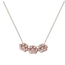 个性化3D爪印名字项链、个性化小狗爪子项链、简约爪子项链、动物项链、宠物项链 - 彩色 - 查看 6