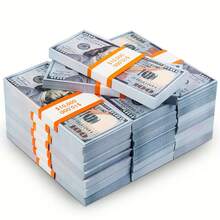 New Upgraded Version Of Movie Props Money, High Quality | Simulation Of $100 Props Bill, For Party Games Party, Film And Television Music Shooting - The Best Gift For Parties, Weddings, New Year, Birthdays, Game Activities - 4stack = 400 pieces - View 6