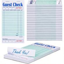 Guest Checks Server Note Pads 1000 Orders Waitress Notepad For Restaurants 20 Books - LightGreen - View 1