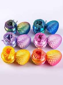 1 Pieza Huevo sorpresa de dragón impreso en 3D, huevo de dragón con dragón impreso en 3D, juguete de escritorio de dragón ejecutivo, rellenos decorativos para huevos de Pascua, regalos, decoración del hogar, juguetes antiestrés, juguetes sensoriales para adultos, Pascua, juguetes, juguetes antiestrés, juguetes sensoriales