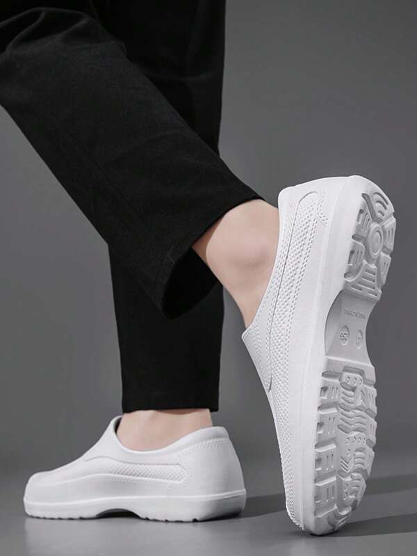 New Waterproof Food Service Shoes, Outdoor Slip-Resistant Work Shoes, Lightweight, Slip-On, Rainy Day Shoes