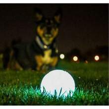 32314 paquete Max Glow Ball Rev grande pelota luminosa juguetes perros entrenamiento juego mascota resistente flotante vistoso color llamativo - Paquete mediano de 2 - Ver 2