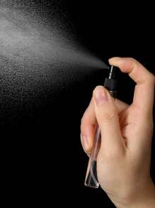 20 piezas Minibotella de perfume de vidrio de 10ml/5ml con tapas negras