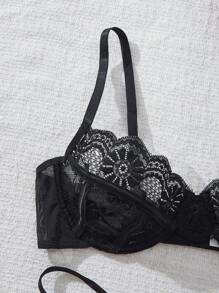 Set de 2 piezas de lencería sexy para mujer - Sujetador push-up y bragas, apropiado para atuendos diarios
