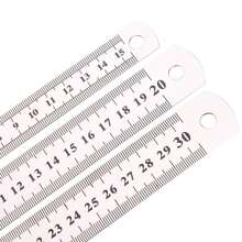 1 pezzo Righello in metallo e acciaio da 15/20/30cm, rinforzato, con strumenti di misurazione in lega di alluminio e acciaio, articolo da cartoleria, materiali di cancelleria, accessori per ufficio, adatto per scuole e uffici (leggeri graffi sono un processo normale e non un problema di qualità), forniture scolastiche, back to school